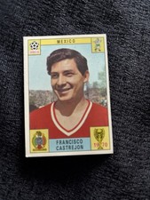 Panini Mexico 1970 World Cup 70 Castrejon Unused Red Black Back Football Card