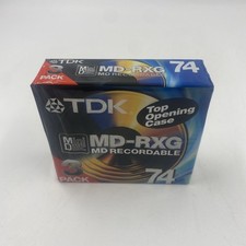 TDK Mini Discs MD-RXG Recordable 74 - Three Pack - NEW Sealed