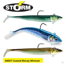 Storm 360GT Coastal Biscay Minnow Lures - Bass Cod Pollock Sea Fishing Tackle