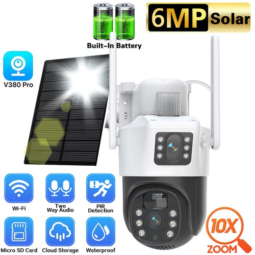 6mp dual lens solar battery - lens,