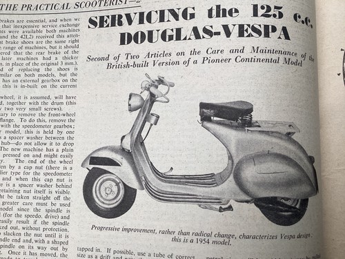 Douglas vespa 125 servicing - vespa,