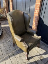 Leather Wingback Armchair