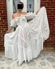 RARE 16 Vintage Laura Ashley Cressida 80s Wedding Dress & Hooped Petticoat Wales