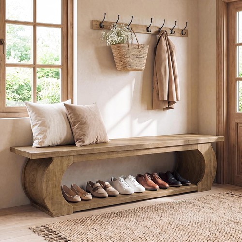 Farmhouse wooden entryway - 63",