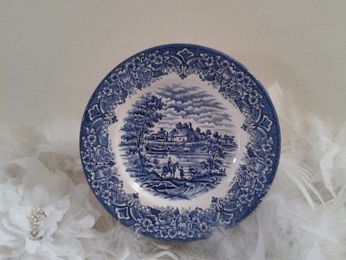 White blue plate with - white, &