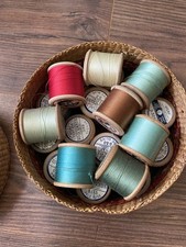 22 Vintage Sylko Wooden Cotton