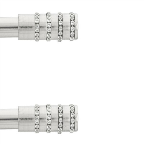 Pair curtain pole finials - of,