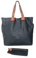 Orla  Kiely Large Navy Leather