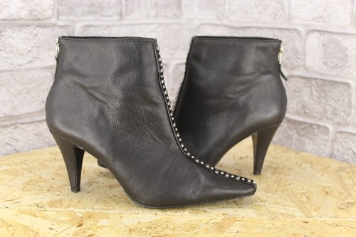 Black faux leather mid - faux,
