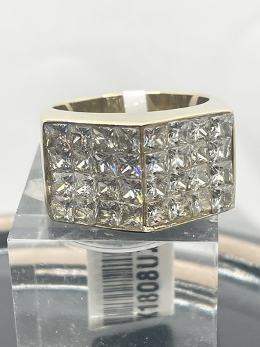 Mens gold ring signet pinky - ring,