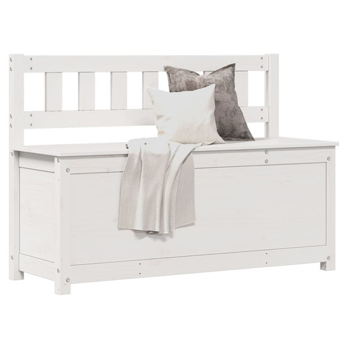 Bench solid pinewood white - bench,