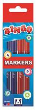 Bingo Marker Pens Pack 4 Red & Blue Pens For Bingo Tickets Dabbers Non Drip