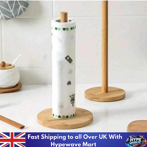 Wooden roll paper towel holder - roll,
