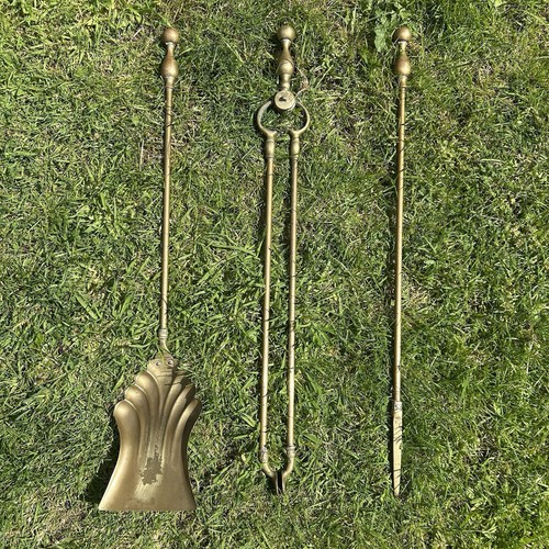 Antique vintage brass fire - vintage,