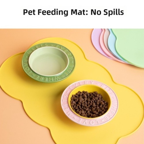Silicone pet bowl pad dog - pet,