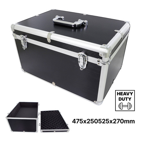 Black flight case reinforced - black,