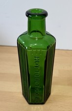 Hexagonal Green Vintage Glass