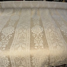 10 Metres Fabric Upholstery Sofas Caravan Curtains Cushions cream gold Fr (a9)