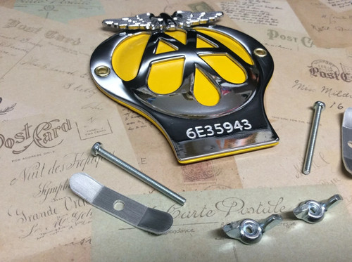 Classic car badge - car, serial