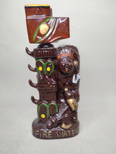 Vintage Fire Water Totem Pole Empty Decanter 