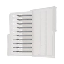 10pcs 0.8mm Carbide End Mill Engraving Milling Cutter CNC Router Bits with Box