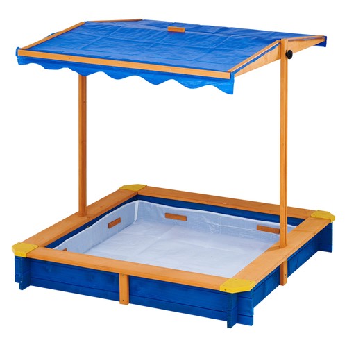 Large wooden sand pit - sand, with