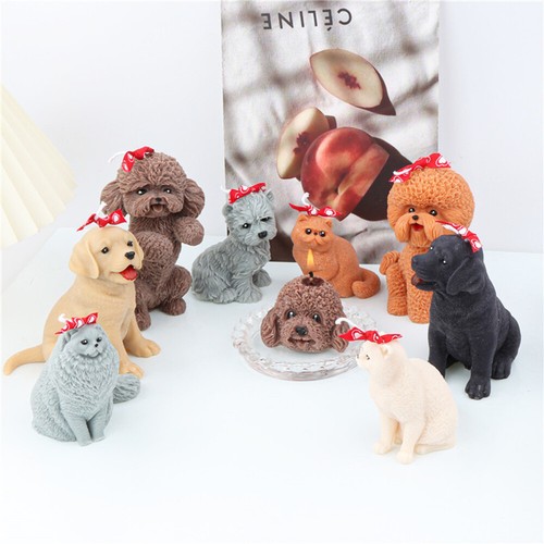 Dog candle mold silicone - candle,