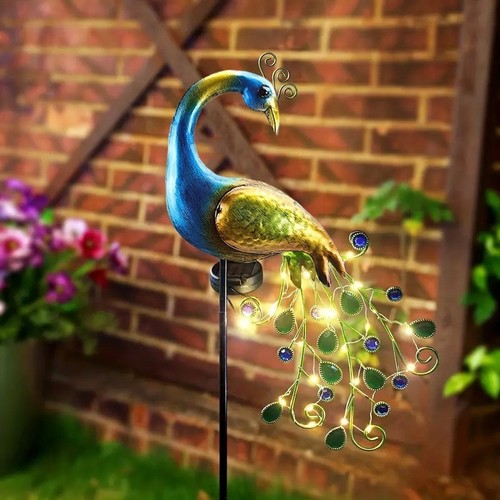 Metal peacock lawn decor with - metal,