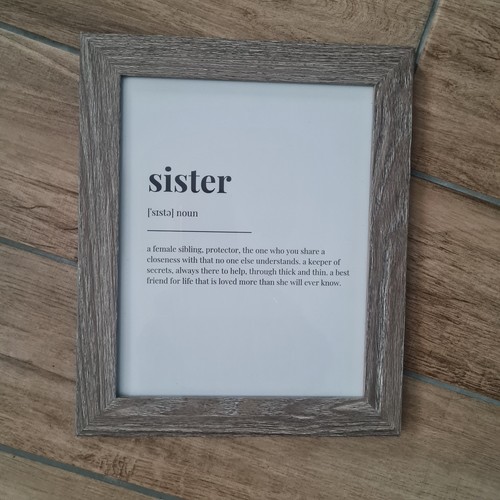 Sister quote frame - in,
