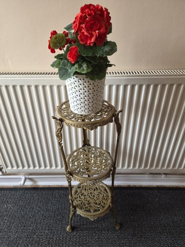 Vintage brass tier ornate - brass, 3