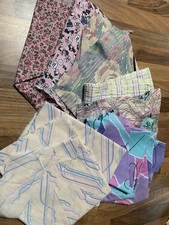 Vintage Fabric Material Remnants  Floral Craft Sewing