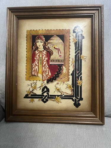 Vintage persian painting hand - vintage,