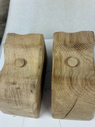 Pair rustic handmade oak - of,