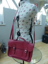 Cambridge Satchel Company genuine leather 12.75" crossbody or shoulder bag Coral