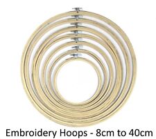 Bamboo Embroidery Rings Hoops - Choice Of Sizes - Cross Stitch / Tapestry Frame