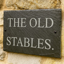 Rustic Natural Slate Personalised House Plaque Cottage Name Custom Address Sign