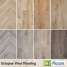 Wood Plank Effect Vinyl Flooring Feltback Lino Roll 2mm Thick Kitchen Bathroom