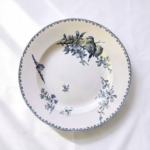 Round dish sarreguemines - -,