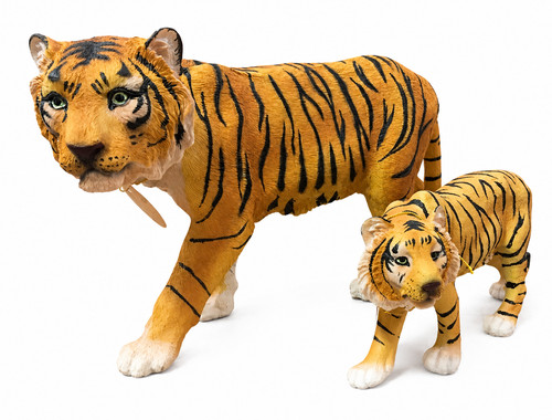 Leonardo tiger ornament resin - tiger,