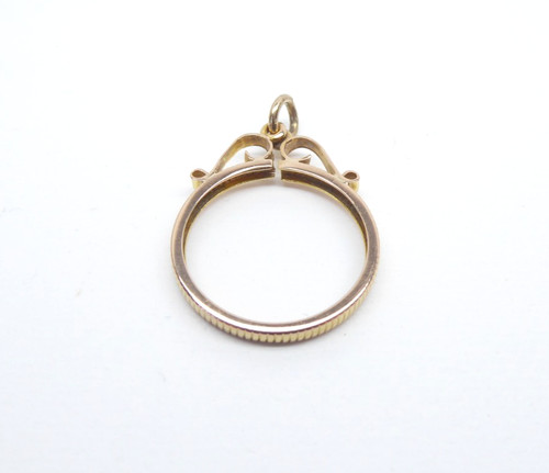 9ct gold half sovereign mount - sovereign,