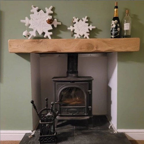 Fireplace mantel beam - mantel, handmade