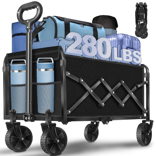 Wagons carts foldable 280 lbs - wagons, foldable,