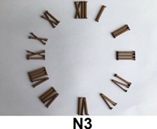 12 x CLOCK FACE 50MM ROMAN NUMERAL NUMBERS WOODEN MDF BLANK CRAFT EMBELLISHMENT