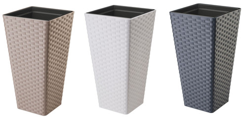Square tall plant pot elegant - square,
