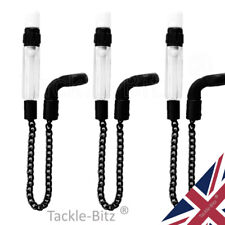 3 White Carp fishing Tackle Bobbins Bite Indicators Set Short Chain 15cm TJRSW