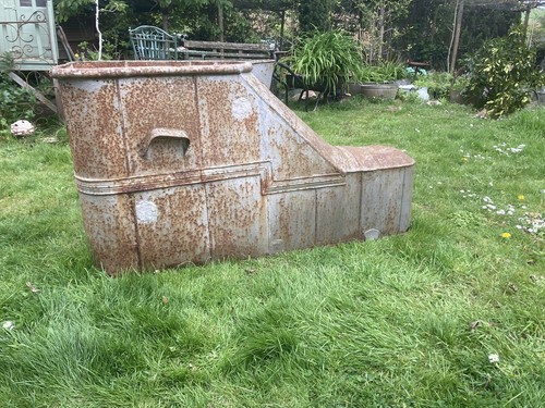 Antique zinc slipper - , bath