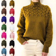 Ladies Roll Neck Warm Sweater