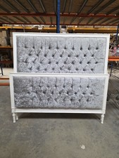 Kingsize French Style Bed White Solid Wood