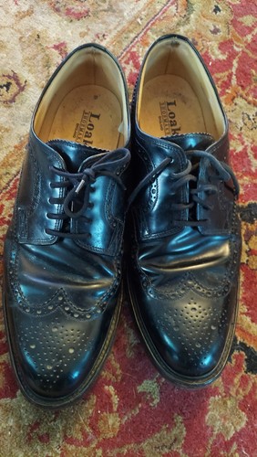 Black leather loake - black, long