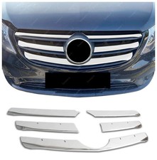 Chrome Front Grill 5 pcs WIDE S.STEEL For Mercedes VITO W447 FACELIFT 2019-2023